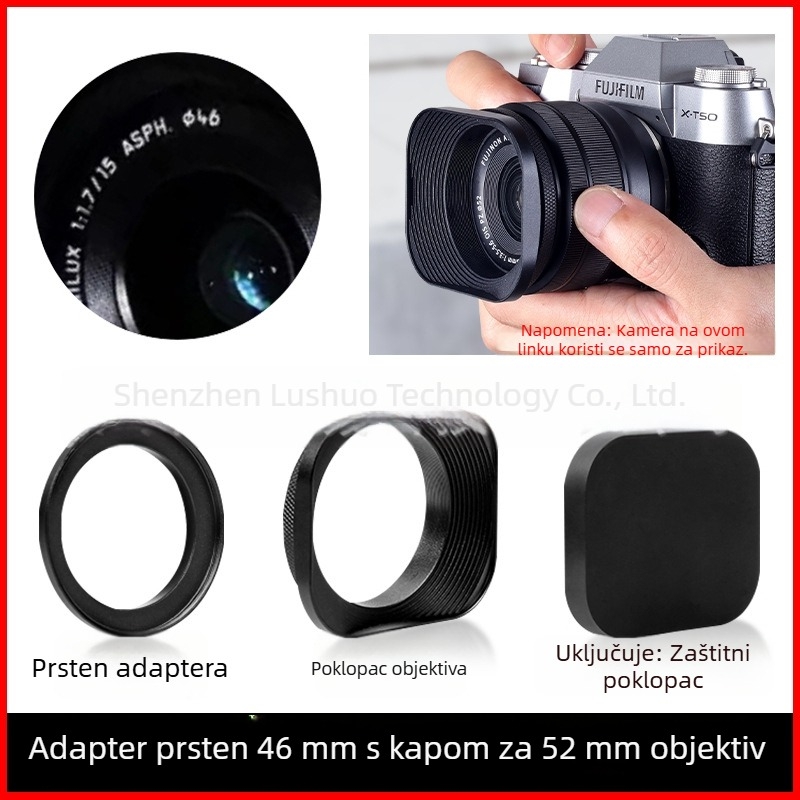 Sjenilo za objektiv za fotoaparat, modeli L-S01/L-S02, za objektive fotoaparata, OEM obrada, Podrijetlo: Guangdong.