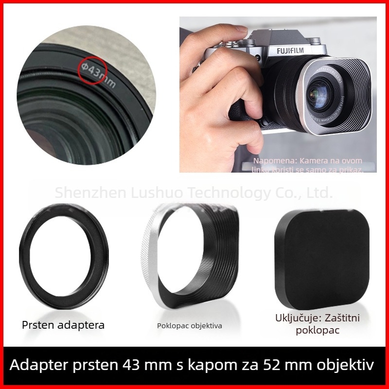 Sjenilo za objektiv za fotoaparat, modeli L-S01/L-S02, za objektive fotoaparata, OEM obrada, Podrijetlo: Guangdong.