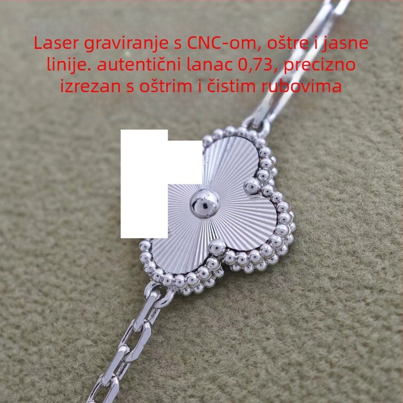 Narukvica s lišćastim oblikom od ahata, unisex, pozlaćena