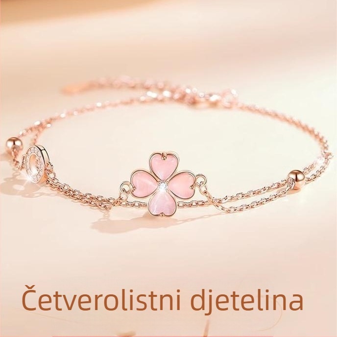 Bakrena narukvica, elektroplate površina, ženski modni OL stil, cvjetni dizajn