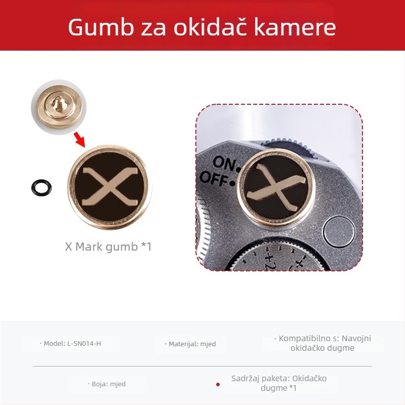 Gumb za zatvarač kamere za Fuji XT5 XT4 XS10 S20 XT30 druge generacije XE4 X100VI – OEM obrada; Model: Reference sku