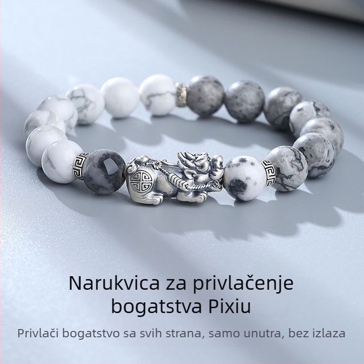 Narukvica od miješanih materijala, ručna izrada, muški modni dodatak