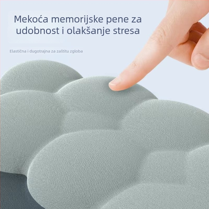Podloga za miš s podrškom za zglob, Lycra površina, baza od tkanine