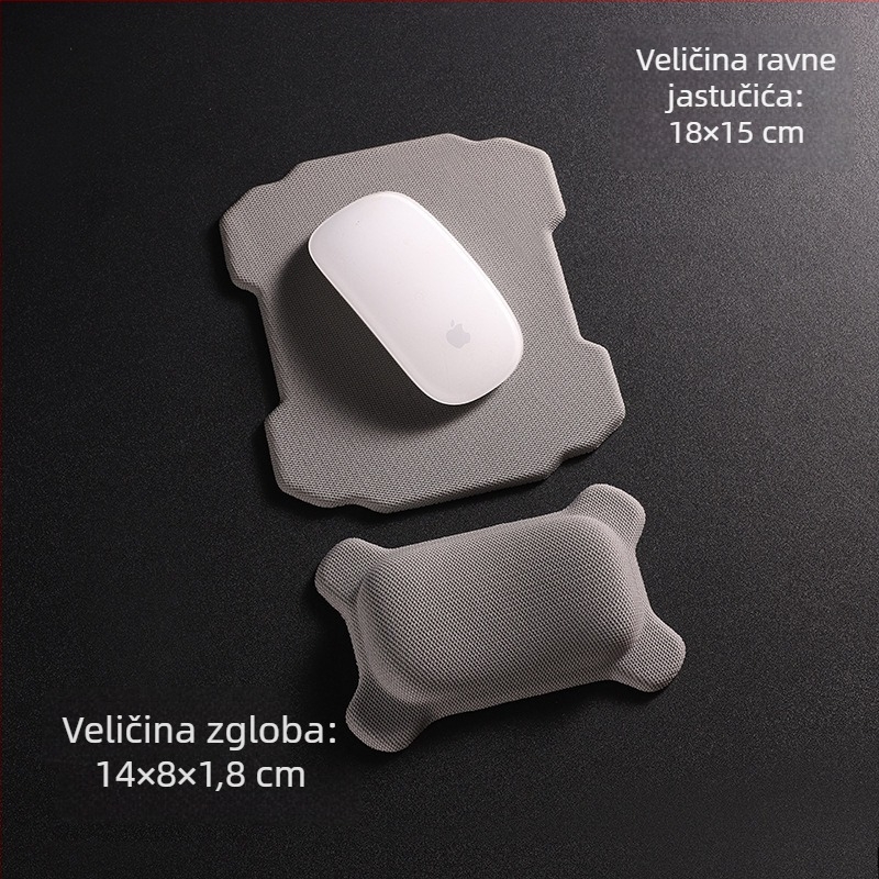 Mala podložka za miš s potporom zgloba, tkanina, otisak toplinskim prijenosom, mogućnost logotipa