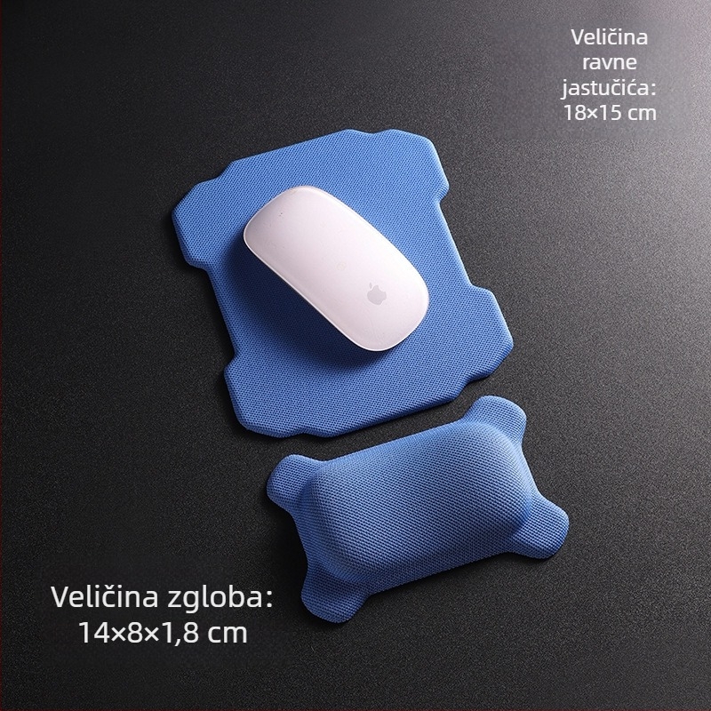 Mala podložka za miš s potporom zgloba, tkanina, otisak toplinskim prijenosom, mogućnost logotipa