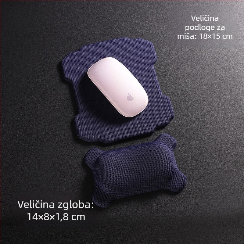 Mala podložka za miš s potporom zgloba, tkanina, otisak toplinskim prijenosom, mogućnost logotipa