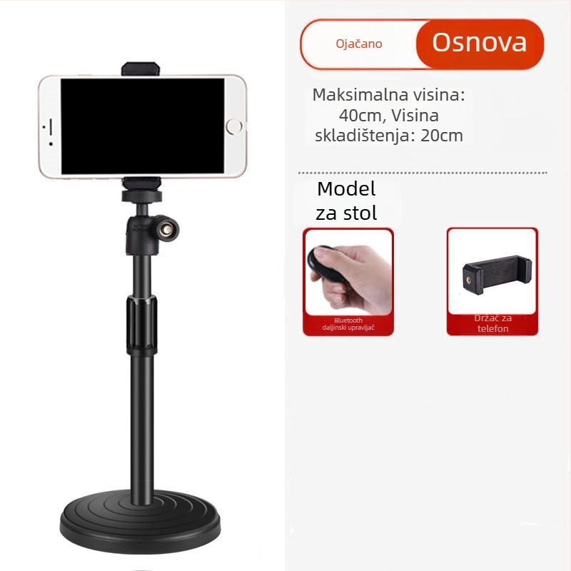 Stalak za telefon za livestreaming, metalna i ABS konstrukcija, model Drugo, licenciranje privatne marke dostupno, prilagodba moguća