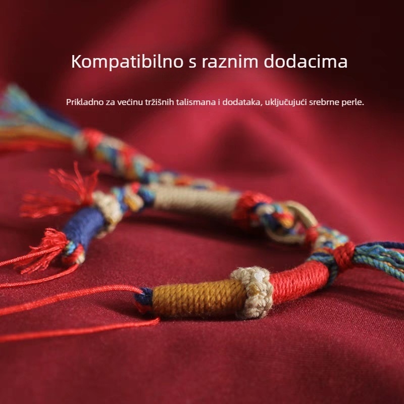 DIY pleteni narukvica od užadi, retro stil, unisex, ručno pletena, proljeće 2024