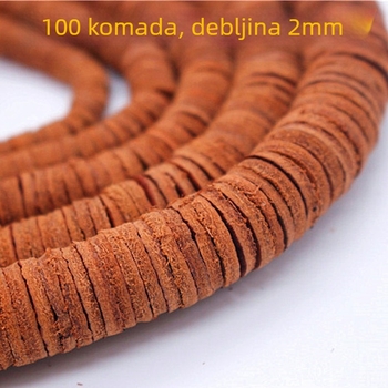 Kožni distanci za perle, 100 kom., za DIY nakit