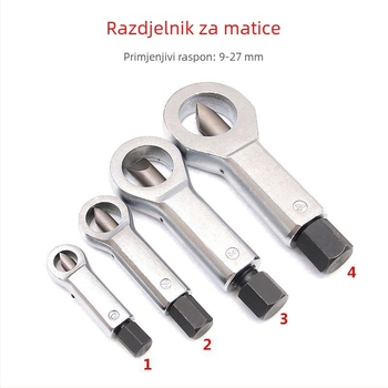 Set alata za razbijanje rđavih matica i odvajač vijaka — separator, alat za demontažu, rezni alat za demoliranje, kućna uporaba, britanski format