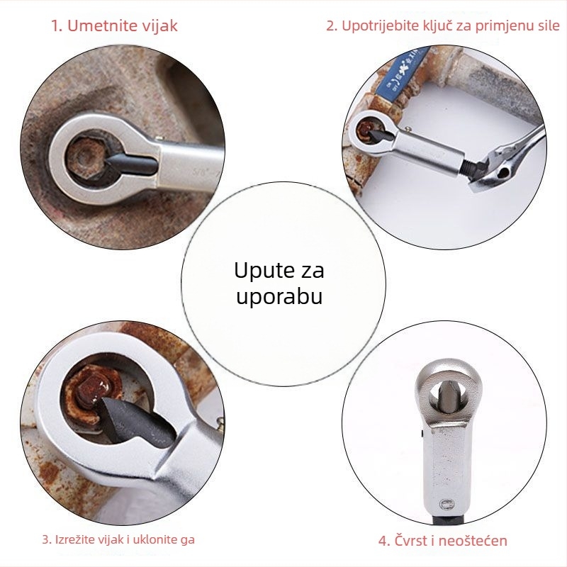 Set alata za razbijanje rđavih matica i odvajač vijaka — separator, alat za demontažu, rezni alat za demoliranje, kućna uporaba, britanski format