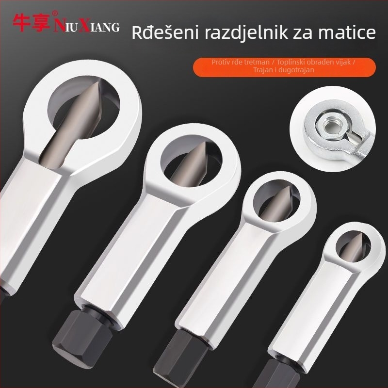 Set alata za razbijanje rđavih matica i odvajač vijaka — separator, alat za demontažu, rezni alat za demoliranje, kućna uporaba, britanski format