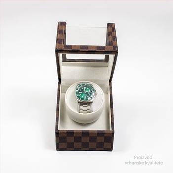 Električni rotirajući držač za satove s kožnom teksturom krokodilskog uzorka, jedne glave, kutija od 50 komada