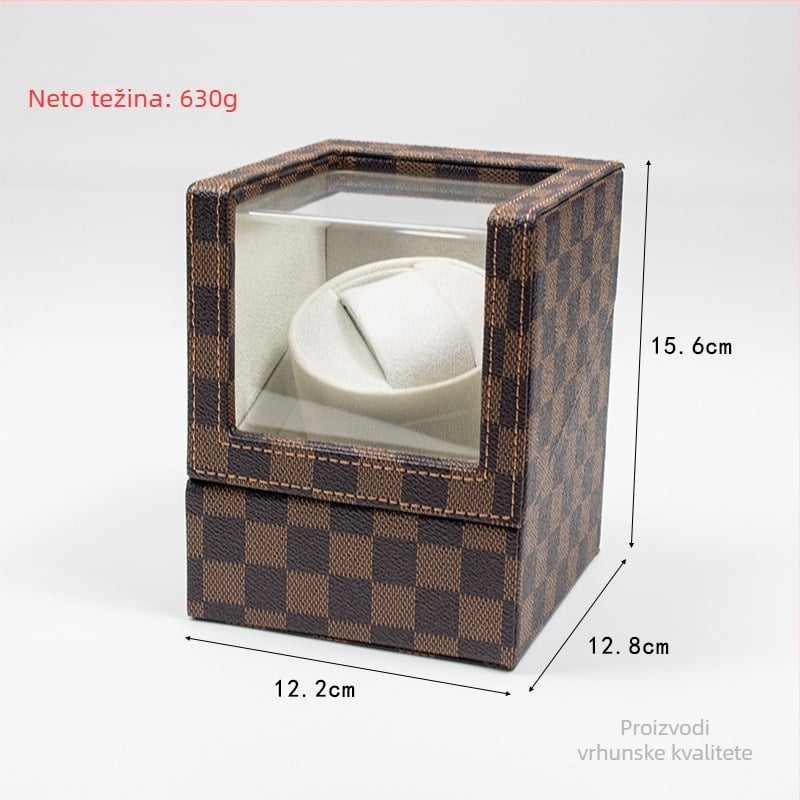 Električni rotirajući držač za satove s kožnom teksturom krokodilskog uzorka, jedne glave, kutija od 50 komada