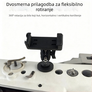 Univerzalni držač za telefon za šivaći stroj s magnetskim antivibracijskim učinkom, rotirajući za horizontalnu i vertikalnu orijentaciju, šivaći dodatak