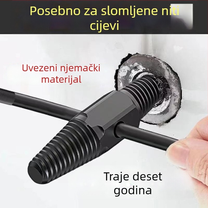 Izvlačivač navojа za kućne slavine, 1/2 i 3/4 inča, universalni odvijač vijaka vodovodne cijevi, čelik