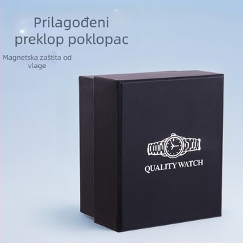 Magnetska preklopna kutija za satove s mat završnom obradom, logotipom toplinskog otiska, kompatibilna s mehaničkim i kvarcnim satovima