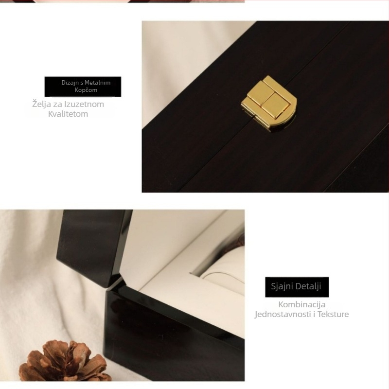 Drvena kutija za pakiranje satova s lakiranim završnim slojem, namijenjena pakiranju nakita, Kina