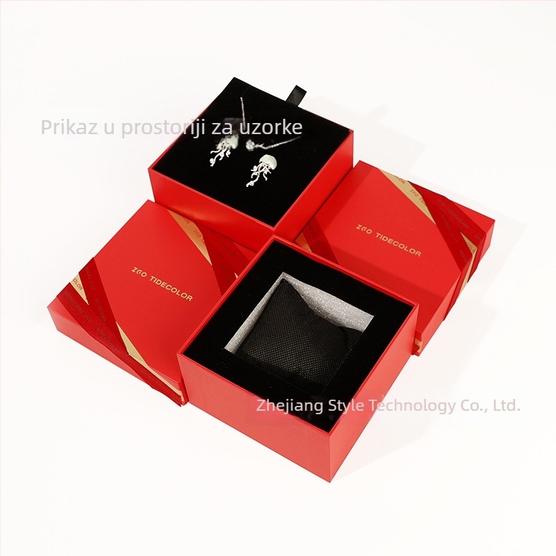 Prilagođena kutija za poklon nakita za naušnice, ogrlicu, narukvicu i sat — materijal: papir/karton, razina pakiranja: prodajno pakiranje, tip pakiranja: kutija, posebno pakiranje: nakit pakiranje