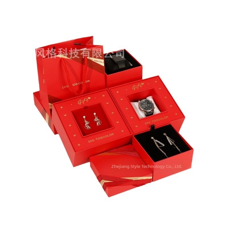 Prilagođena kutija za poklon nakita za naušnice, ogrlicu, narukvicu i sat — materijal: papir/karton, razina pakiranja: prodajno pakiranje, tip pakiranja: kutija, posebno pakiranje: nakit pakiranje