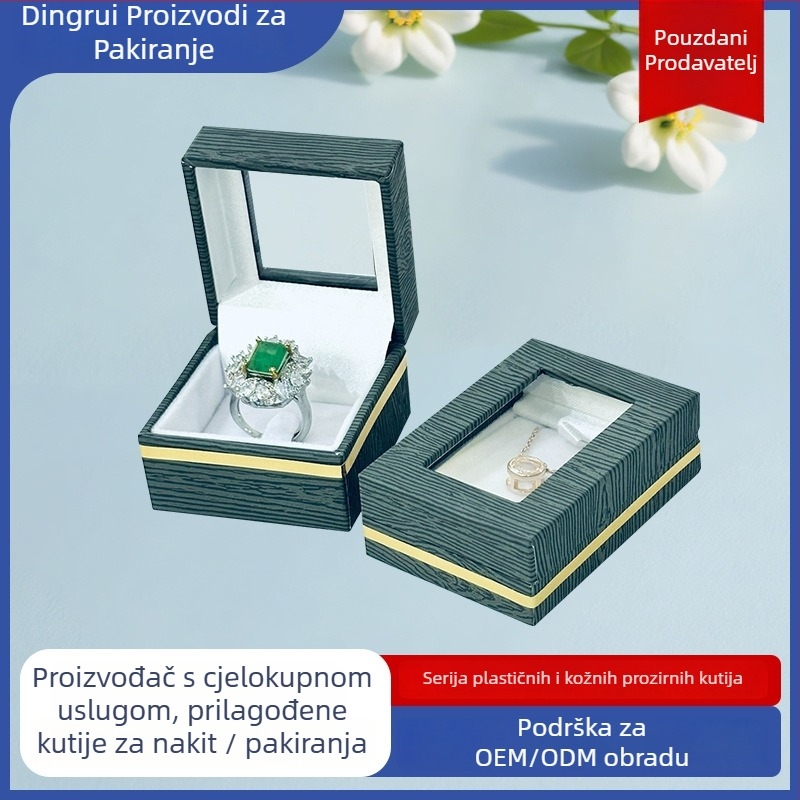 Kutija za prikaz nakita i satova sa prozirnim prozorom, pakiranje parfema i kutija za rođendan