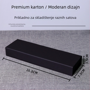 Kutija za sat s magnetskim poklopom, PU karton materijal, darovna ambalaža za nakit, model JL006, Junyu, zlatositotisak