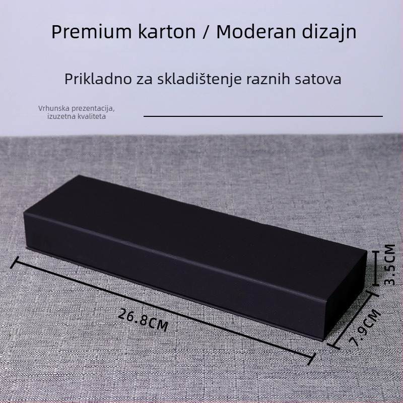 Kutija za sat s magnetskim poklopom, PU karton materijal, darovna ambalaža za nakit, model JL006, Junyu, zlatositotisak