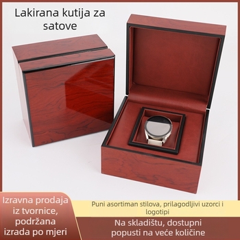 Drvena kutija za sat u europskom stilu, kutija za pakiranje i pohranu nakita