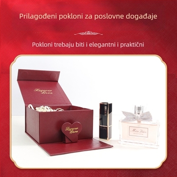 Kutija za poklon za parfem, ruž i nakit | Višenamjenska kutija za pohranu dodataka | Materijal: papir s kožnim premazom; Završna obrada: toplo otiskivanje; Mogućnost prilagodbe; Upotreba: parfem, ruž, nakit, sat