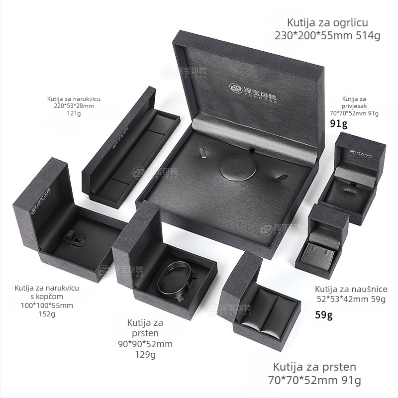 Prilagođena plastična kutija za nakit – ambalaža za nakit, set poklon kutija, brend Zebo pak