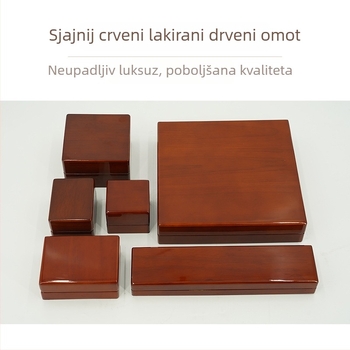Drveni šestodijelni set kutija za nakit – kutija za satove, ogrlicu, narukvicu i privjesak