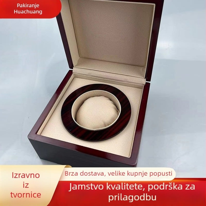 HQ004 Kutija za satove – drvena kutija s lakiranim završetkom, prilagodljiva kutija za pohranu nakita