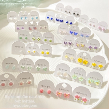 Keramičke naušnice - ručno izrađene, brend Yumi, oblici srce, cvijet, kaplja, za žene