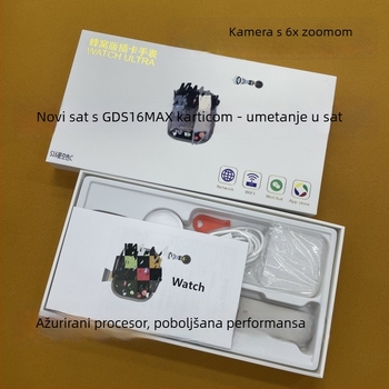 Pametni sat s 5G mobilnom povezanošću, kamera s 6x zumom, utor za SIM karticu, AMOLED zaslon, kompatibilan s Androidom