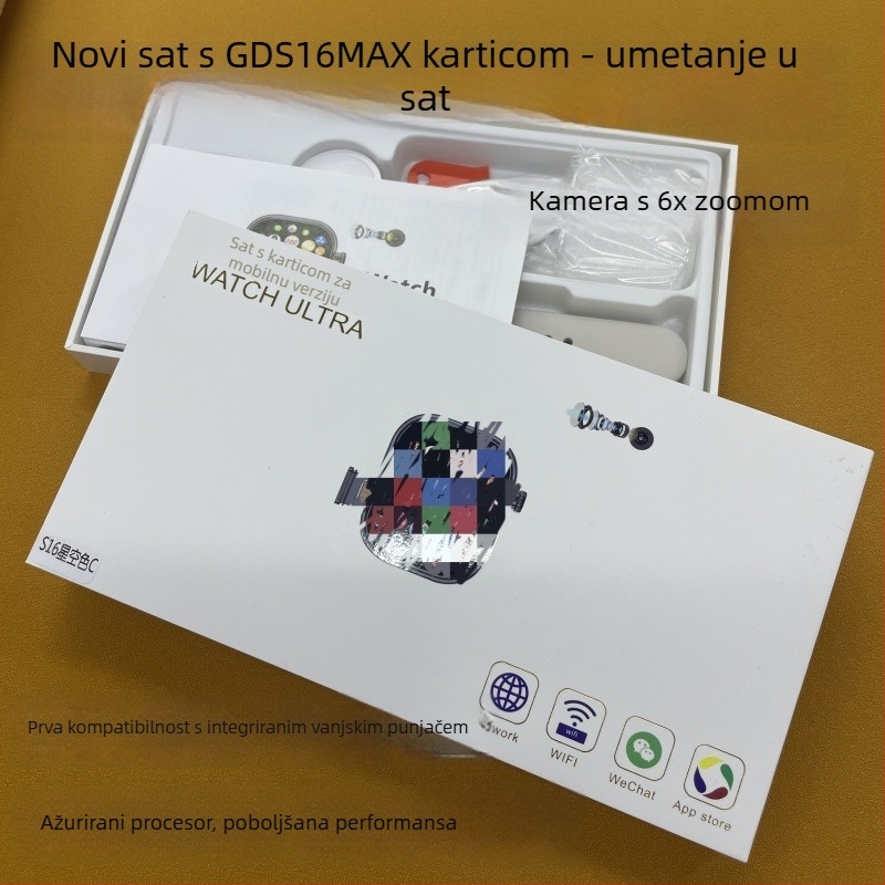 Pametni sat s 5G mobilnom povezanošću, kamera s 6x zumom, utor za SIM karticu, AMOLED zaslon, kompatibilan s Androidom