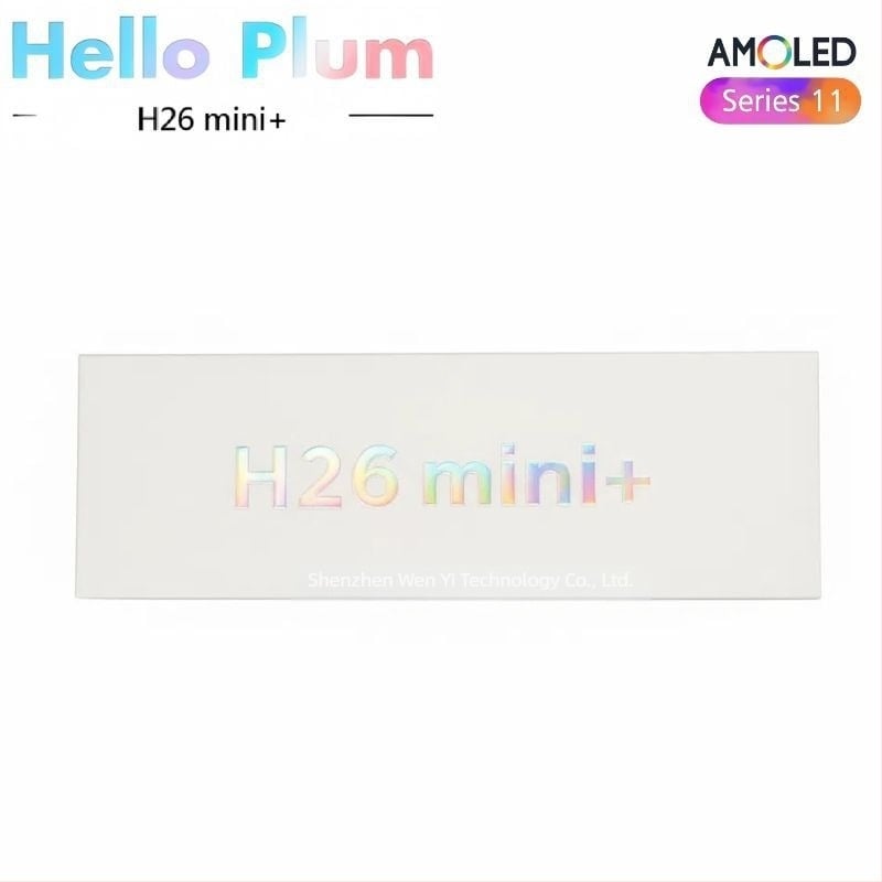 Pametni sat Hello Plum H26Mini – AMOLED zaslon, 1GB memorije, NFC i Bluetooth pozivi, praćenje zdravlja (srčani ritam, kisik u krvi, san), bežično punjenje