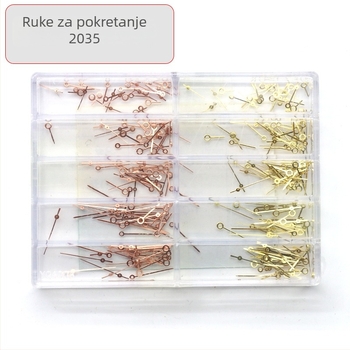 Set kazaljki za sat za mehanizam 2035 s luminescentnim pokazivačima; kazaljke za čas, minut i sekundu; troje igle; kompatibilno s PC SL68, model 8017