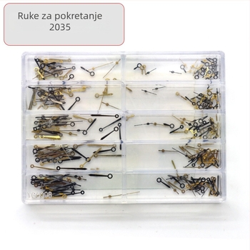 Set kazaljki za sat za mehanizam 2035 s luminescentnim pokazivačima; kazaljke za čas, minut i sekundu; troje igle; kompatibilno s PC SL68, model 8017