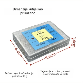 Talin VX pokretni pinovi s luminoznim pokazivačem – Vrijeme, Minute i Sekunde – 3-pin sklop, kutija 300, model 8019, Ljeto 2024