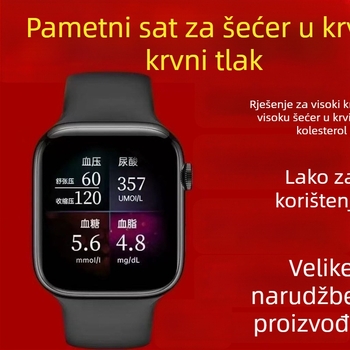 Neinvazivni pametni sat za mjerenje šećera u krvi i krvnog tlaka, praćenje otkucaja srca, mokraćna kiselina i san