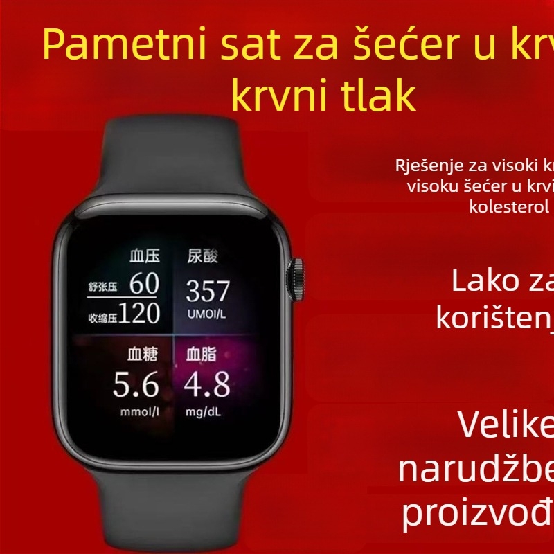 Neinvazivni pametni sat za mjerenje šećera u krvi i krvnog tlaka, praćenje otkucaja srca, mokraćna kiselina i san