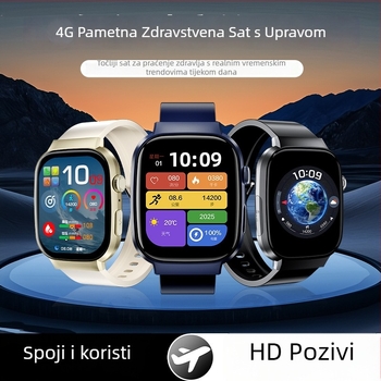 Sportski pametni sat s mjerenjem otkucaja srca i zasićenosti kisikom, praćenje sna, broj koraka i Bluetooth pozivi
