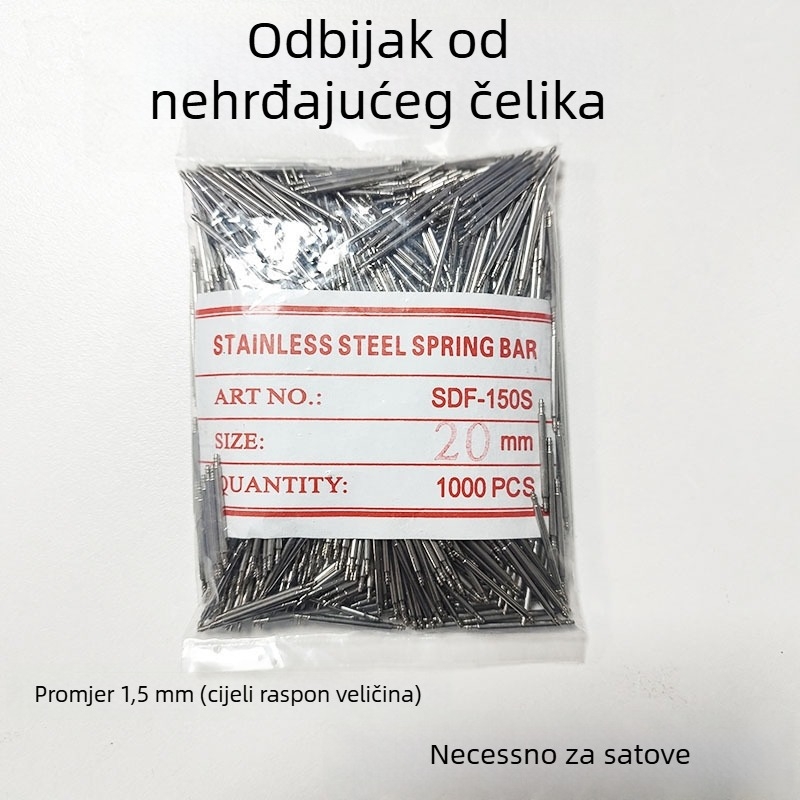 Nehrđajući čelični osovinski štap za sat s bezšavnim osovinom, dvostrukom potporom i opružnim šiljkom