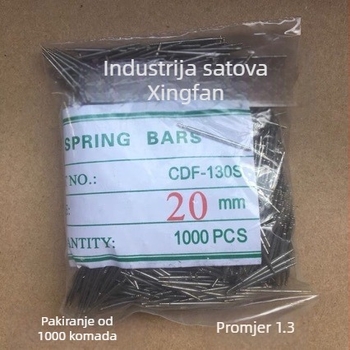 Nehrđajući čelični opružni štapići za kaiš sata, dvostrano završni, pakiranje 1000 kom.