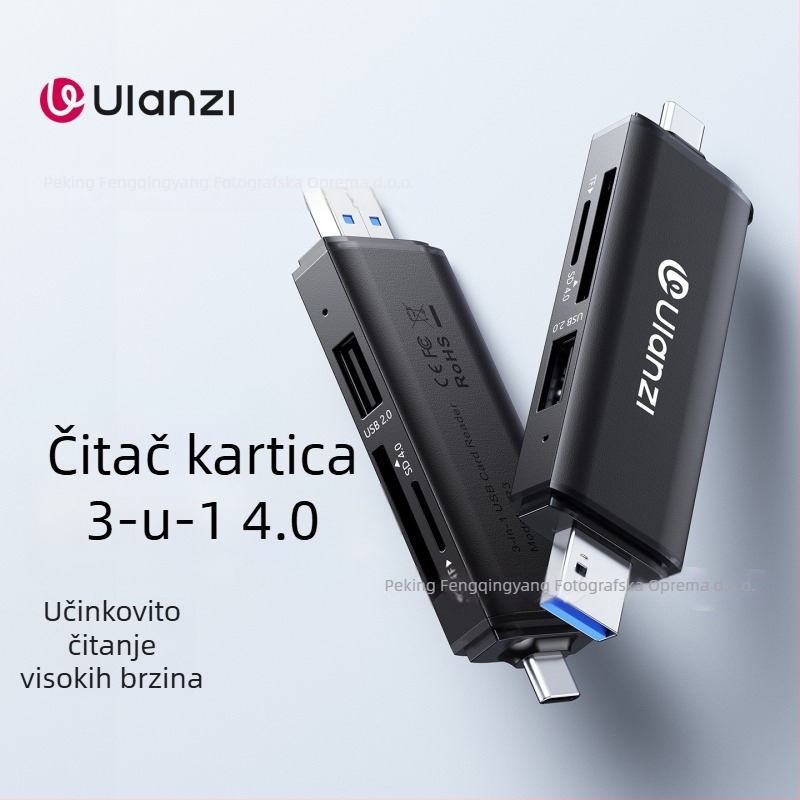 Kućište SD kartica X055/X056 — USB-C, USB 3.2 Gen 2, Ugrađena montaža, Materijal: metal/silikon
