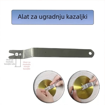 Alat za ugradnju kazaljki sata, nehrđajući čelik, DIY prilagodba, moderni minimalistički stil