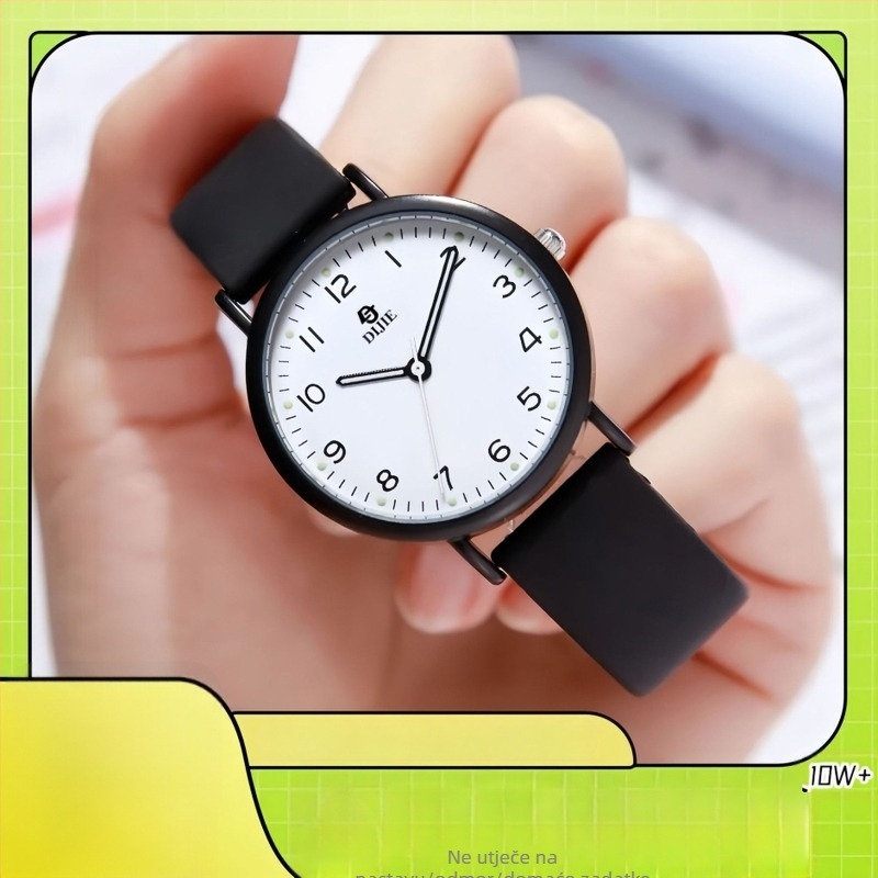 Dječji kvarcni sat s gumenim remenom, plastičnim kućištem, analogni prikaz, vodootporan do 30 m