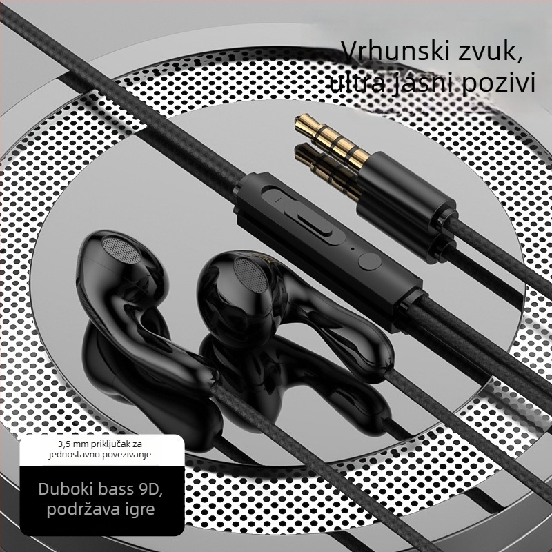 Žičane gaming in-ear slušalice S04, 3,5 mm izravni utikač, mikrofon, frekvencijski raspon 20–2000 Hz, za OPPO/Huawei/vivo