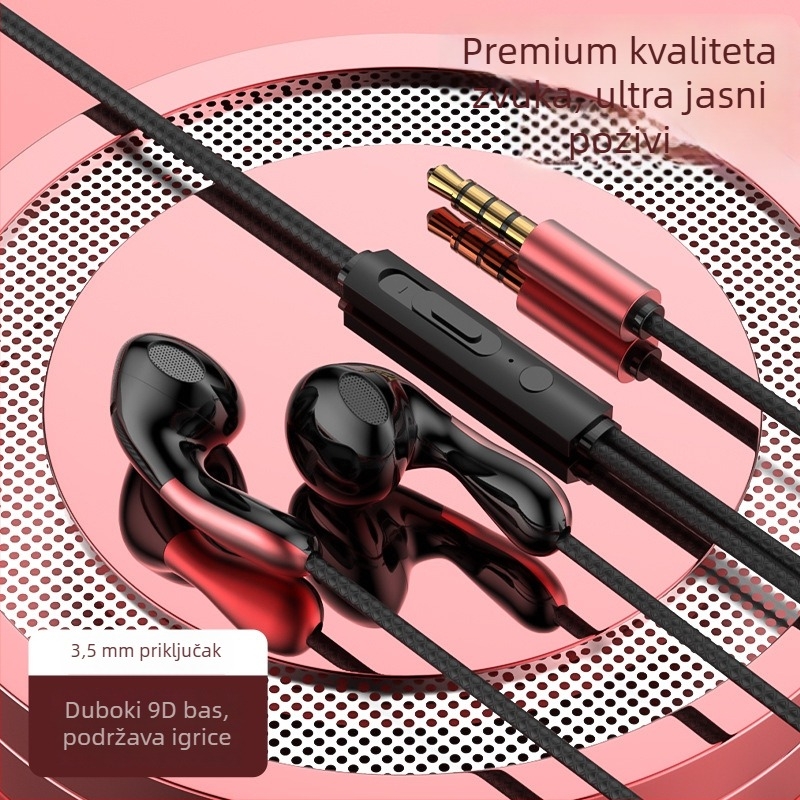 Žičane gaming in-ear slušalice S04, 3,5 mm izravni utikač, mikrofon, frekvencijski raspon 20–2000 Hz, za OPPO/Huawei/vivo