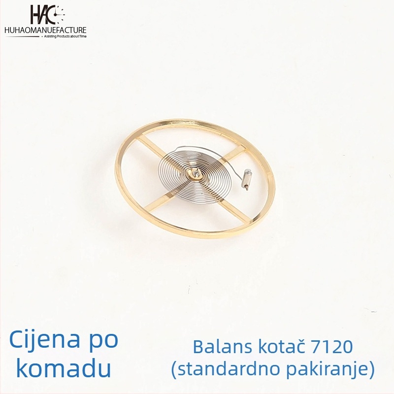 Pokret 7120 – kompletno balansno kolo s oprugom, dijelovi za popravak satova (ljeto 2021)